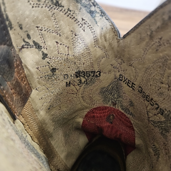 Double H Mens Black  Pull On Cowboy Western Boots Size 8.5 EE Square Toe - Picture 15 of 16